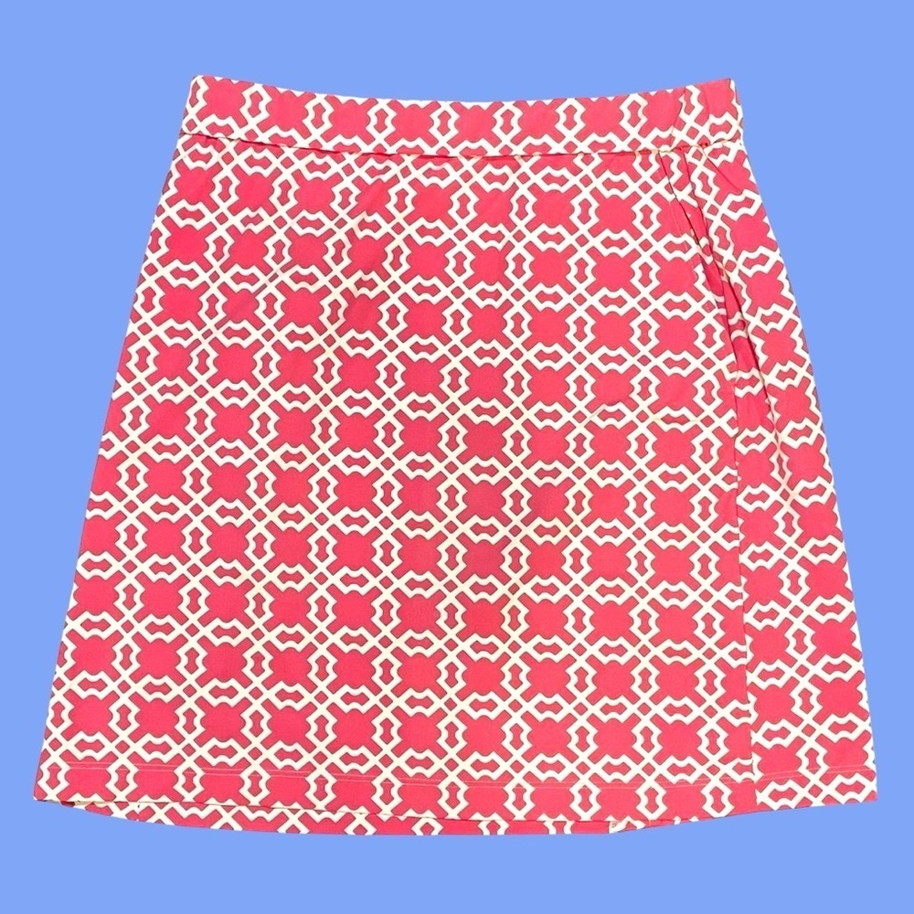 Vintage Katherine Way Patterned Mini Skirt with Pockets Medium